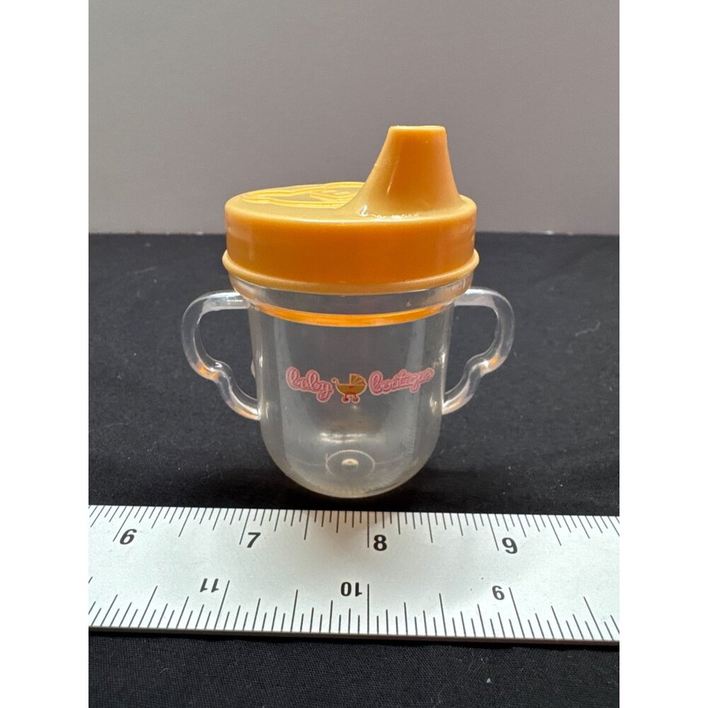 Baby Boutique Clear & Orange Sippy Cup With Dual Handles & Bear-Embossed Lid